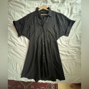 Black collared ZARA dress